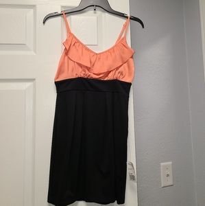 Black and peach dress